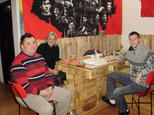 Марко Ристовски са Ђурђицом Ђукелић и њеним супругом, гостима из Хрватске