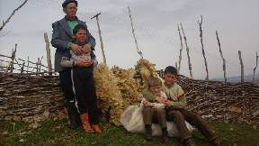 Dve generacije Cucak, Fikret Cucak i najmlađi unuci, iako učenici nižih razreda osnovne škole pomažu oko ovaca.