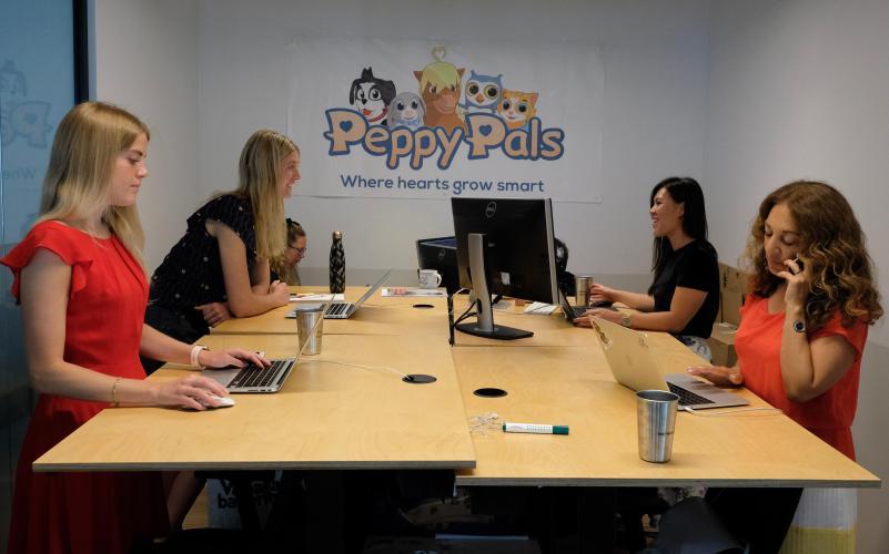 The Peppy Pals team at work in the company’s Stockholm office. ©Chris Welsch