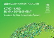 UNDP izveštaj „COVID-19 i ljudski razvoj: procena uticaja, planiranje oporavka“ - naslovna strana